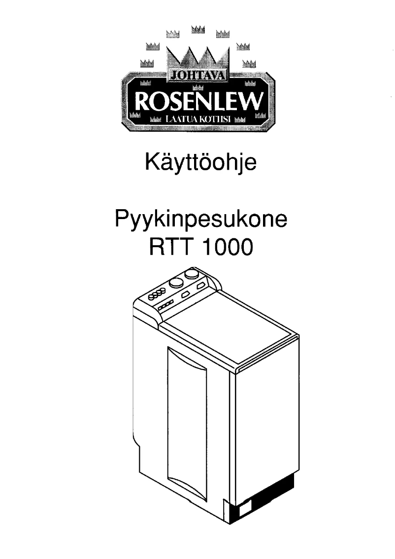 Page 1 de la notice Manuel utilisateur Rosenlew RTT1000