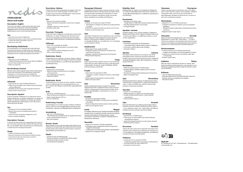 Image de la première page du manuel de l'appareil CRDRU2SM1BK