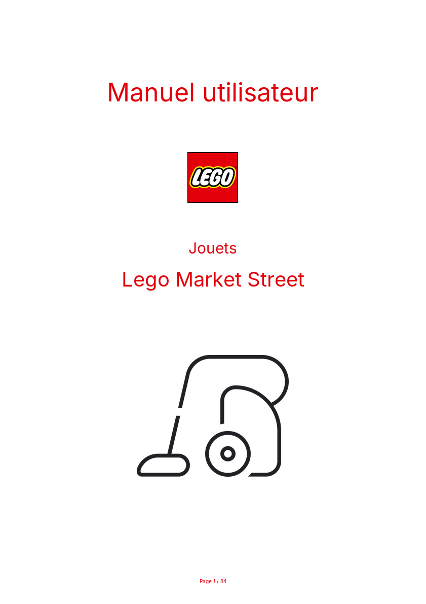 Page n°1 - Manuel utilisateur Lego Market Street