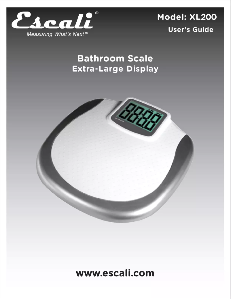 Página 1 del manual Manual de usuario Escali XL Display Bathroom Scale
