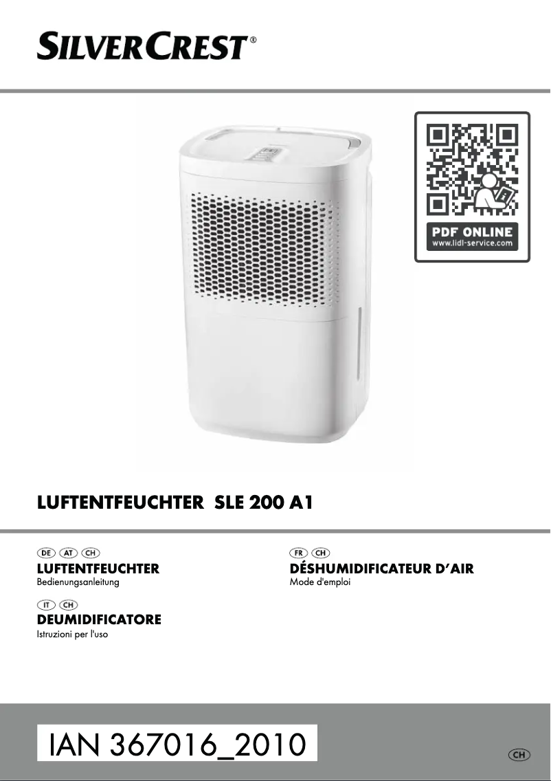 Page n°1 - Manuel utilisateur SilverCrest SLE 200 A1