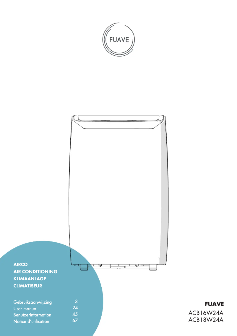 Page 1 de la notice Manuel utilisateur Fuave ACB18W24A