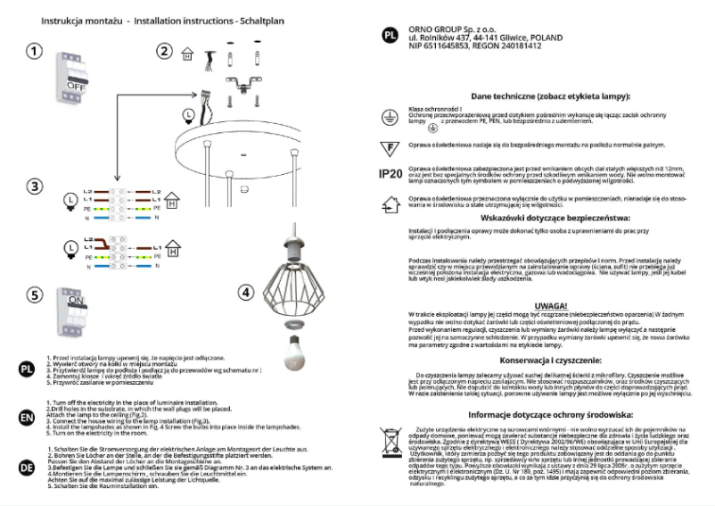 Image de la première page du manuel de l'appareil AD-LD-6264BE27M