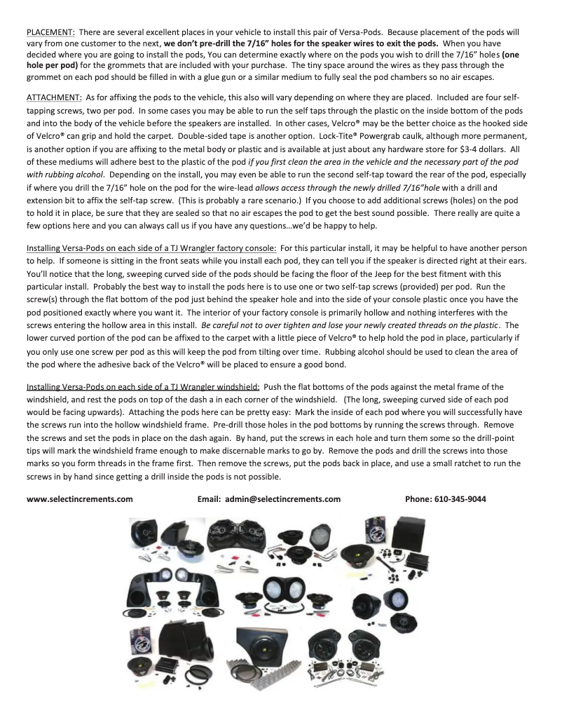 Image de la première page du manuel de l'appareil Versa-Pods