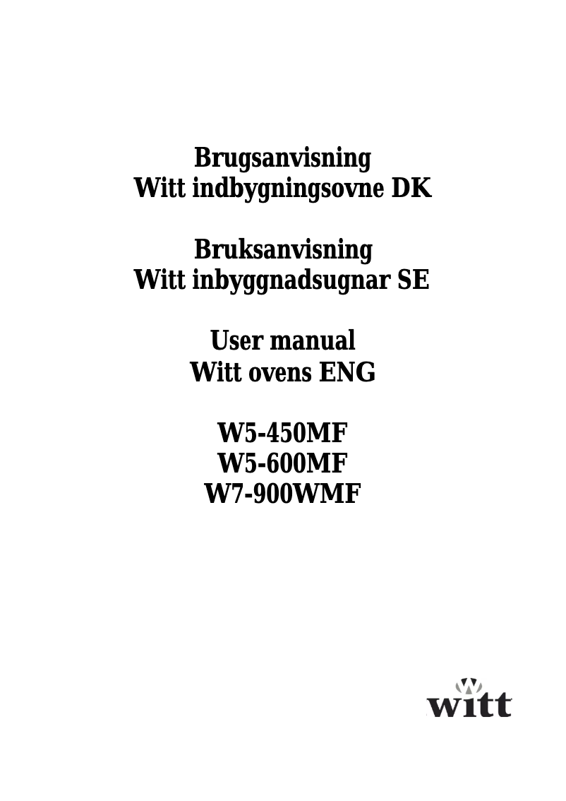 Page 1 of the manual User Manual Witt W5-450MF
