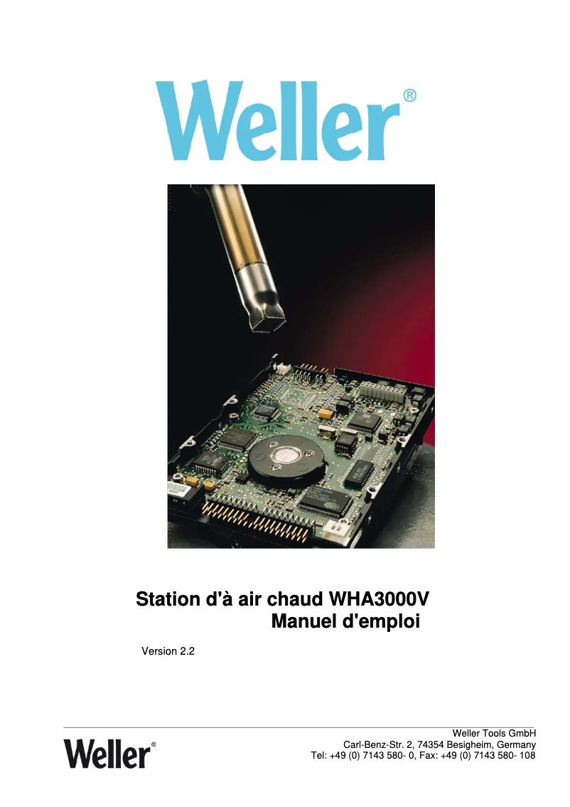 Image de la première page du manuel de l'appareil WXSB 200