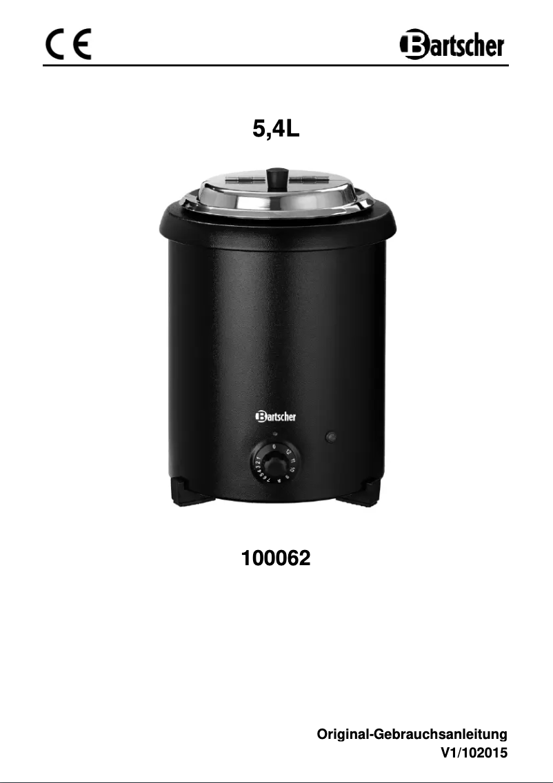Page n°1 - Manuel utilisateur Bartscher 100062