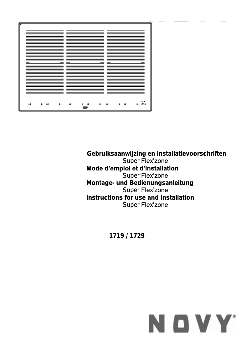 Page 1 de la notice Manuel utilisateur Novy Super Flex’zone 1719