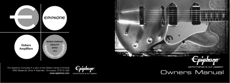 Page n°1 - Manuel utilisateur Epiphone Sheraton II