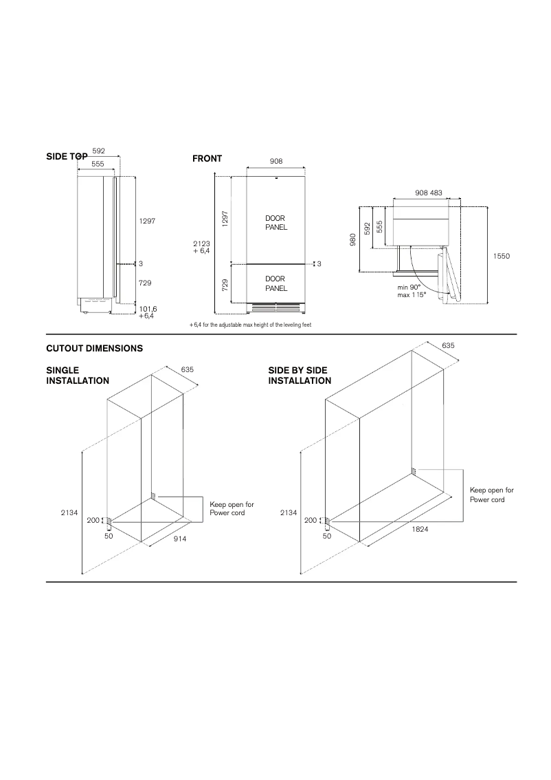 Página 1 del manual Instrucciones / montaje Bertazzoni RBM90S5FPNS