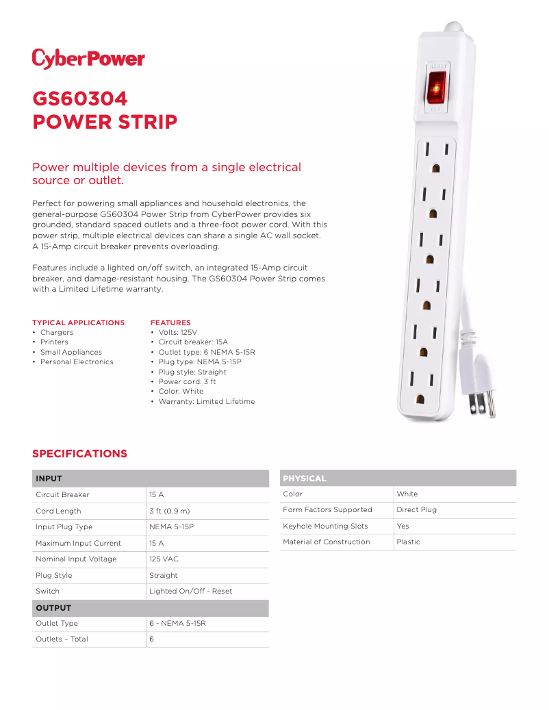 Image de la première page du manuel de l'appareil GS60304