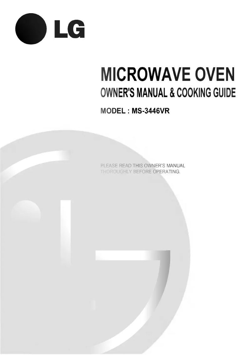 Page 1 de la notice Manuel utilisateur LG MS-3446VR