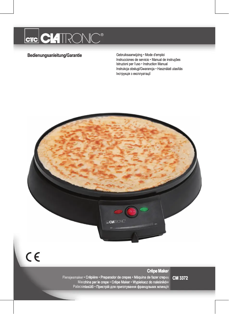 Image de la première page du manuel de l'appareil CM 3372