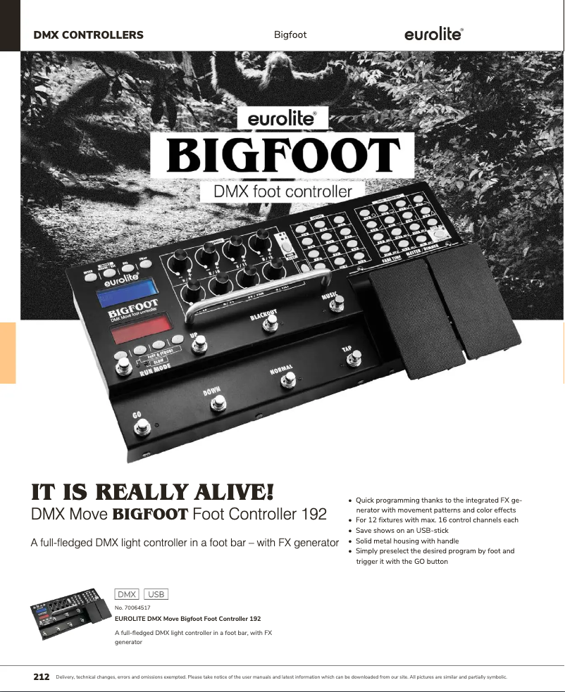 Image de la première page du manuel de l'appareil DMX Move Bigfoot