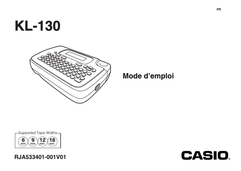 Page n°1 - Manuel utilisateur Casio KL-130