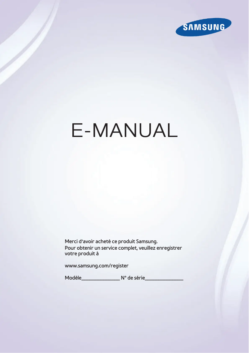 Image de la première page du manuel de l'appareil UN46F5500AF