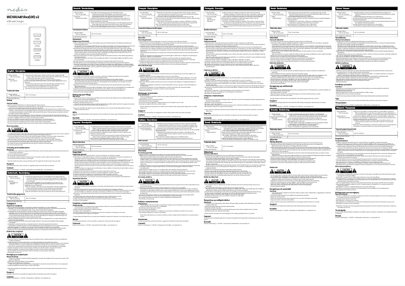 Page n°1 - Manuel utilisateur Nedis WCHAU481ABK