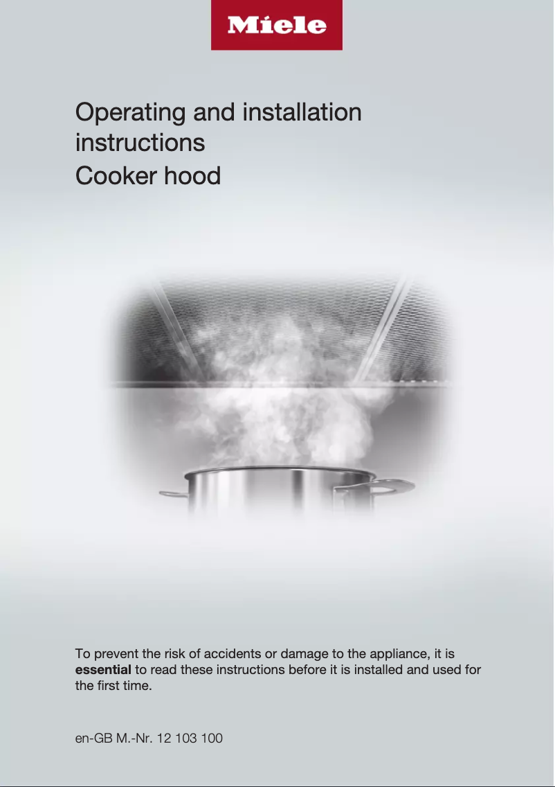 Page 1 de la notice Mode d'emploi Miele DA 396-7 Classic