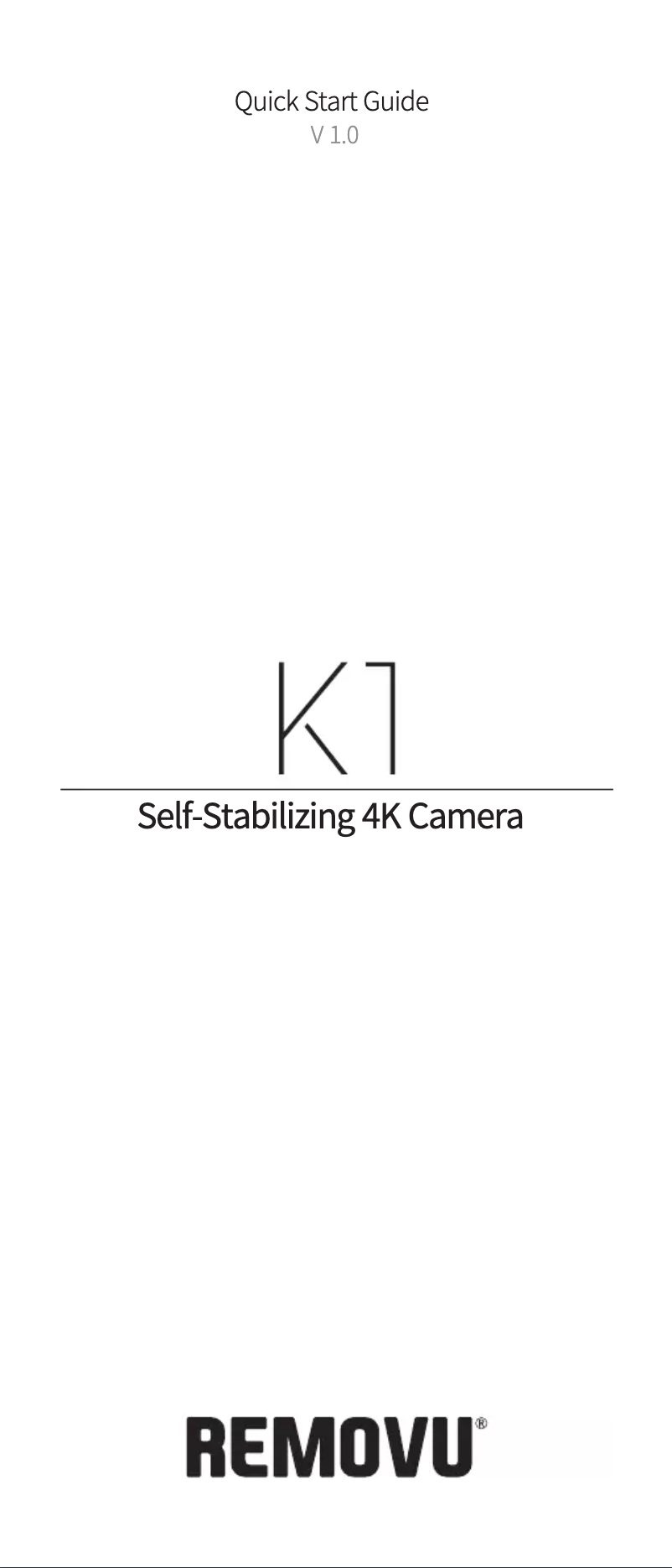 Image de la première page du manuel de l'appareil K1