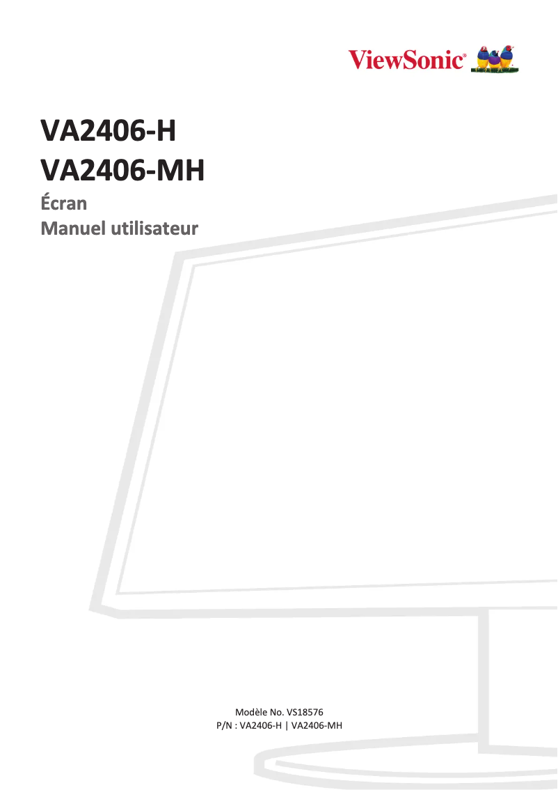 Página 1 del manual Manual de usuario Viewsonic VA2406-MH