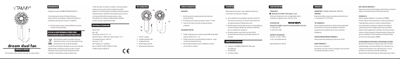 Page 1 de la notice Manuel utilisateur Vitammy Dream Dual Fan