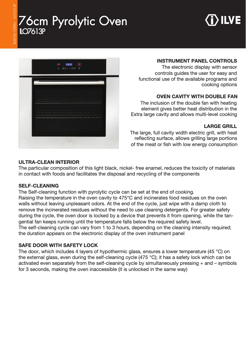 Página 1 del manual Manual de usuario Ilve ILO7613P
