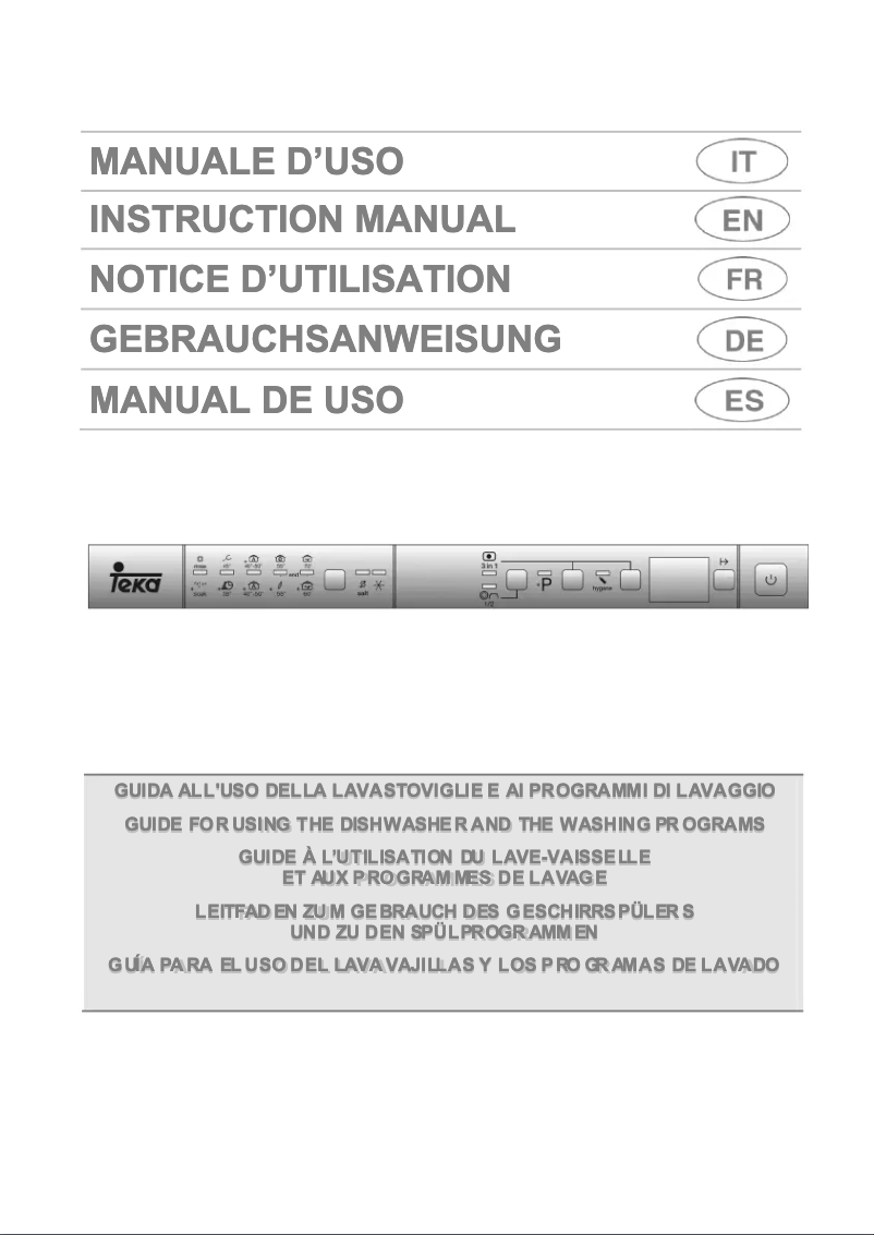 Page 1 de la notice Manuel utilisateur Teka DW8 86 FI