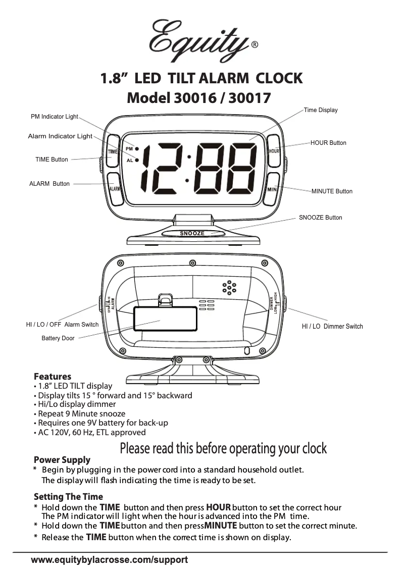 Page n°1 - Manuel utilisateur La Crosse Technology 30017
