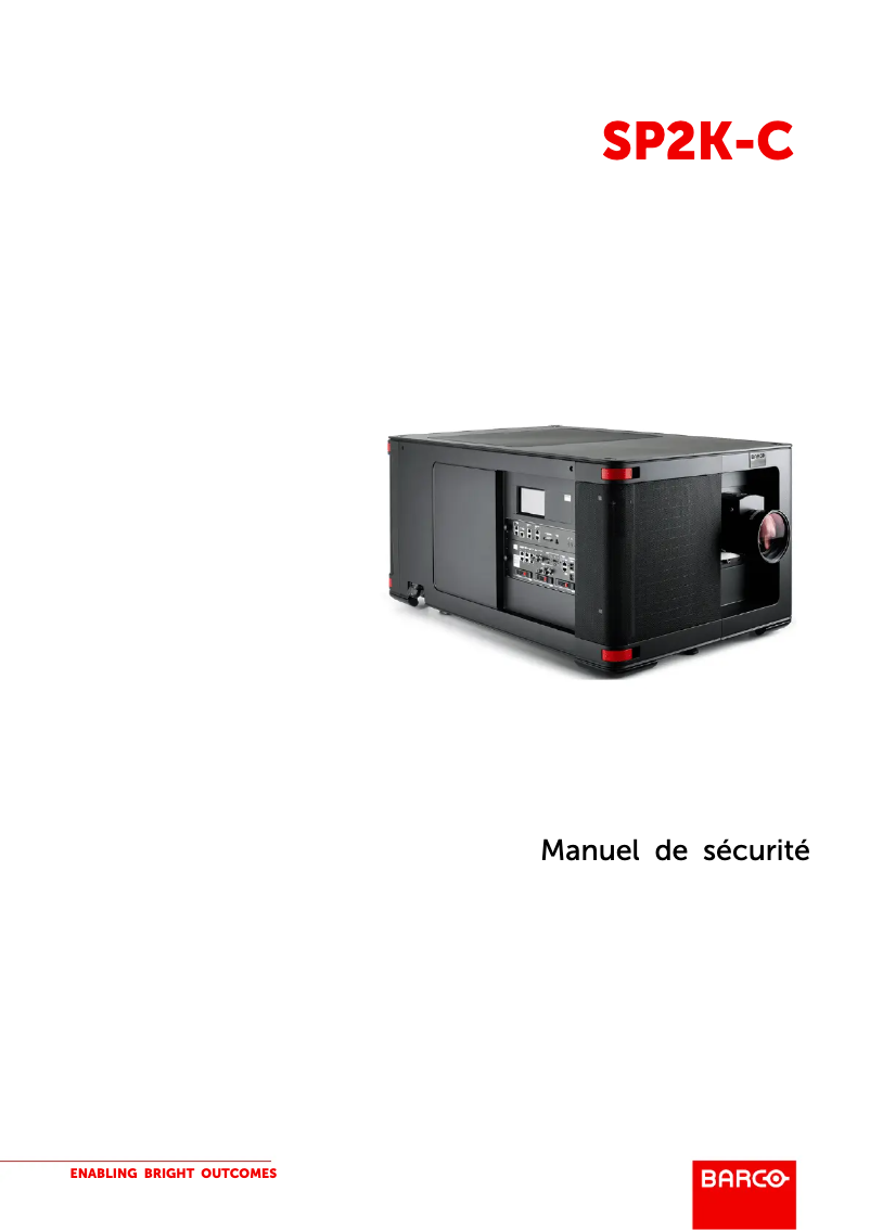 Page 1 de la notice Manuel utilisateur Barco SP2K-25