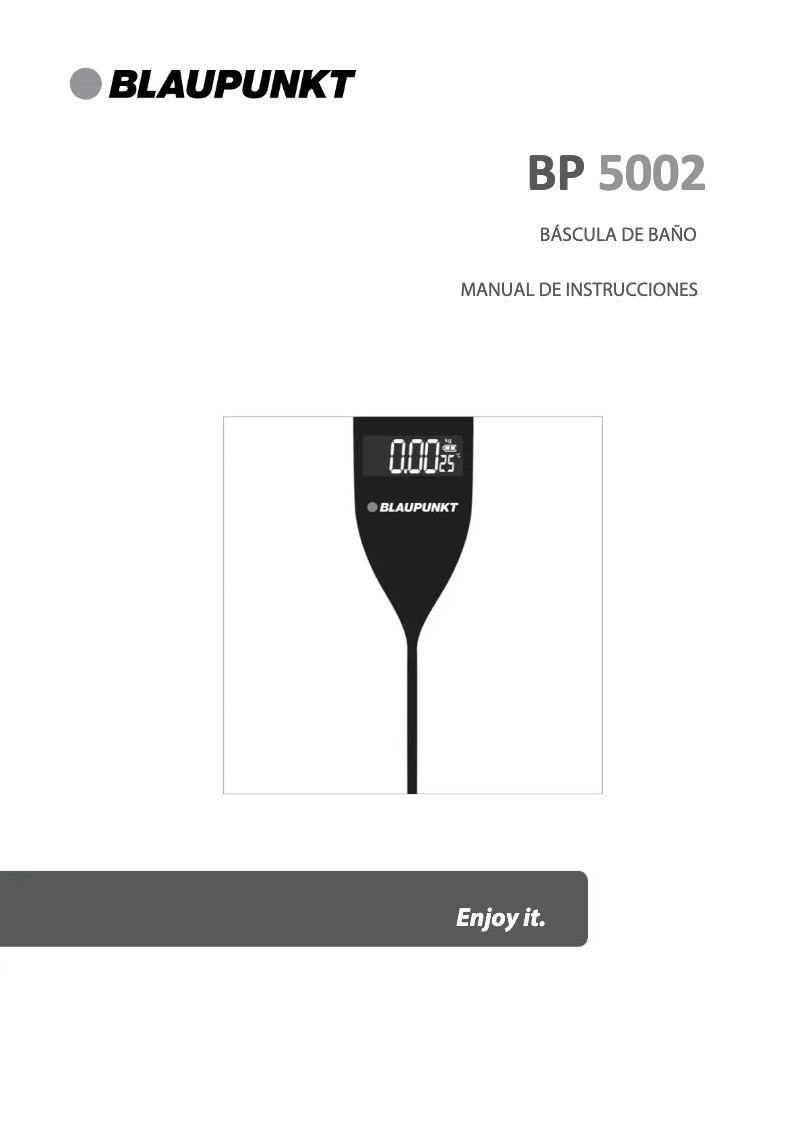 Page 1 de la notice Manuel utilisateur Blaupunkt BP5002