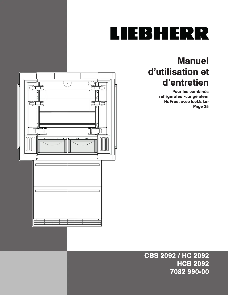 Page 1 de la notice Manuel utilisateur Liebherr ECBN 6256