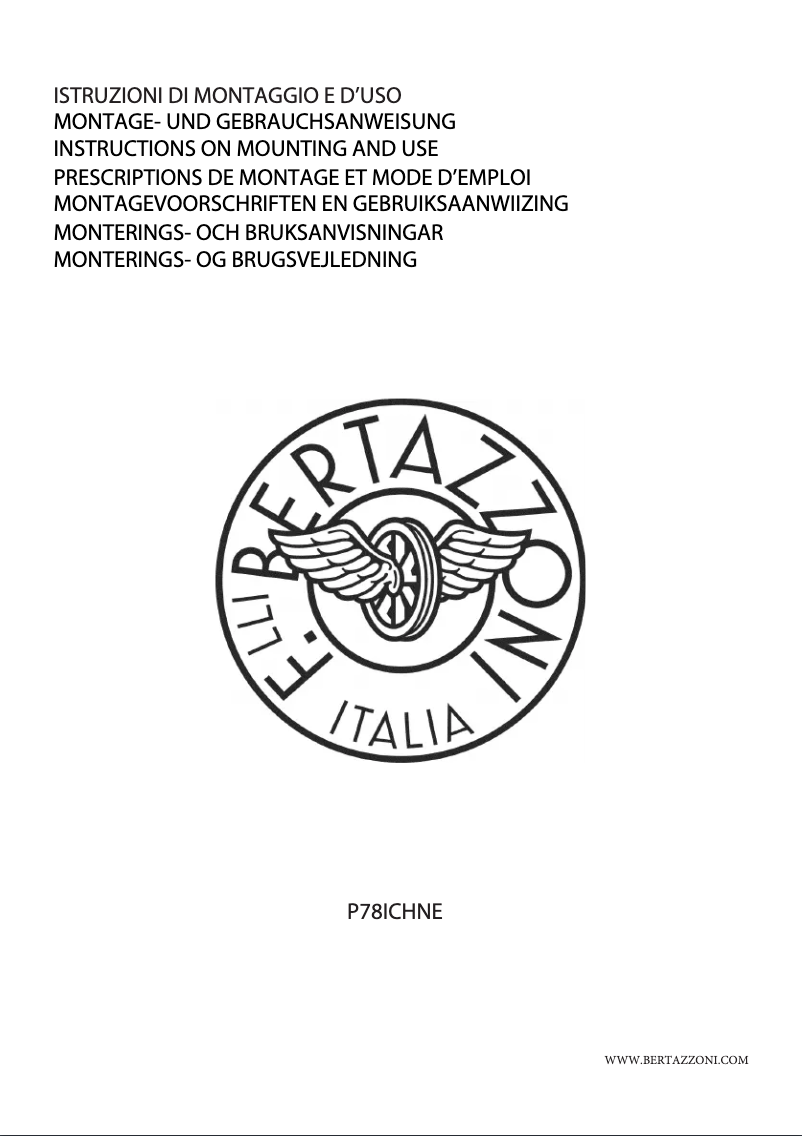 Page 1 de la notice Manuel utilisateur Bertazzoni P784ICHNE/20