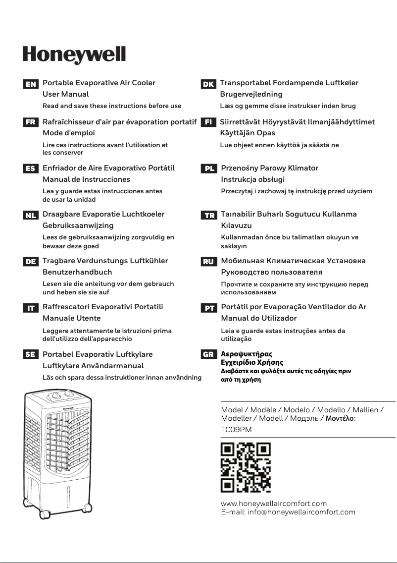 Page 1 de la notice Manuel utilisateur Honeywell TC09PM