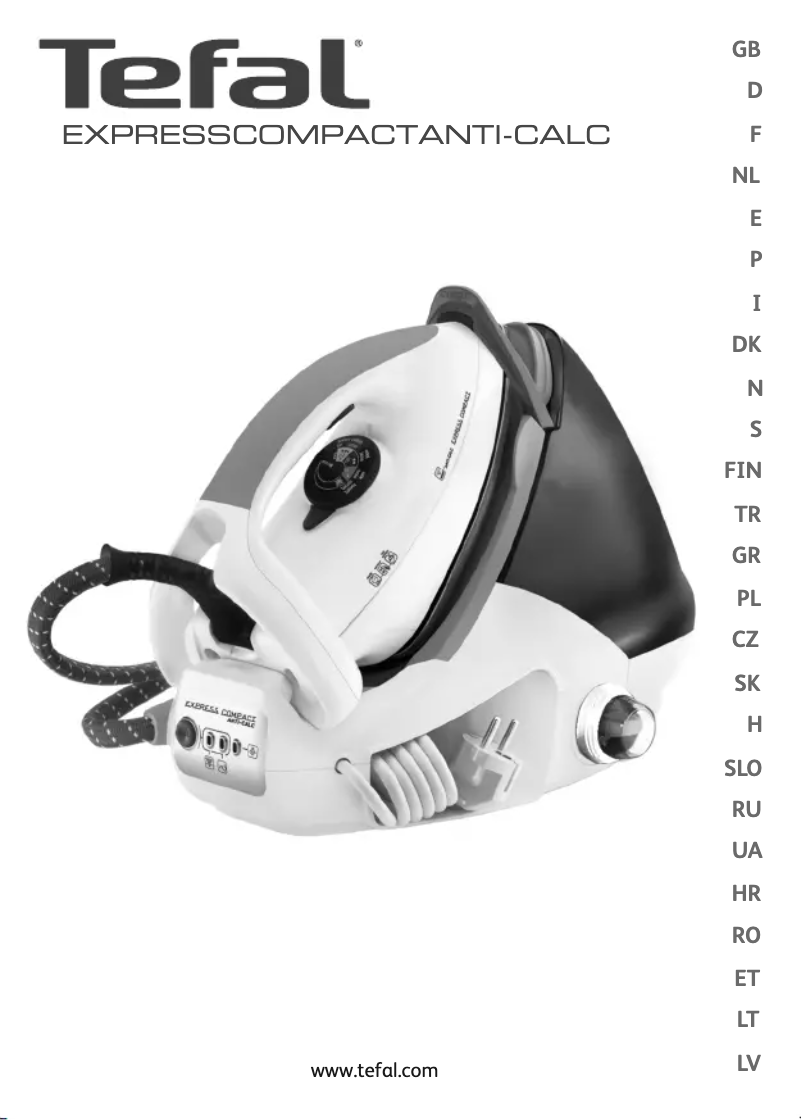 Page 1 de la notice Manuel utilisateur Tefal Express Compact Anti-Calc GV7095