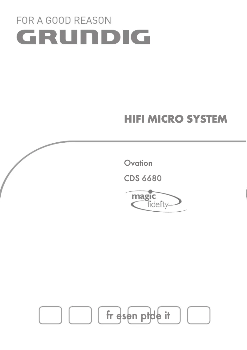 Page n°1 - Manuel utilisateur Grundig Ovation CDS 6680