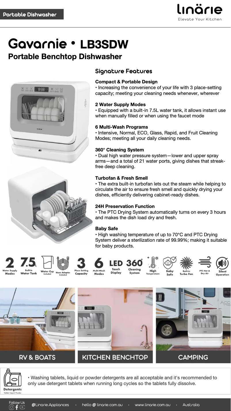 Page 1 de la notice Fiche technique Linarie Gavarnie LB3SDW