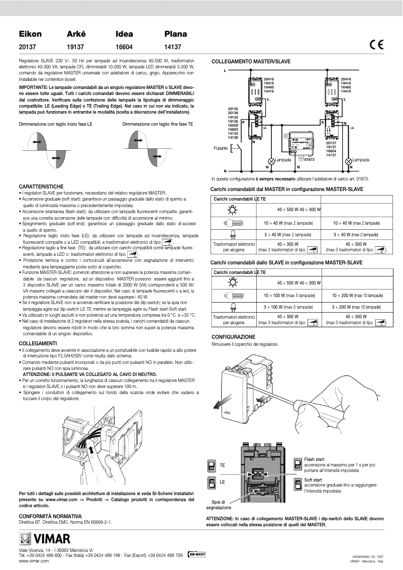 Page 1 de la notice Manuel utilisateur Vimar 14137