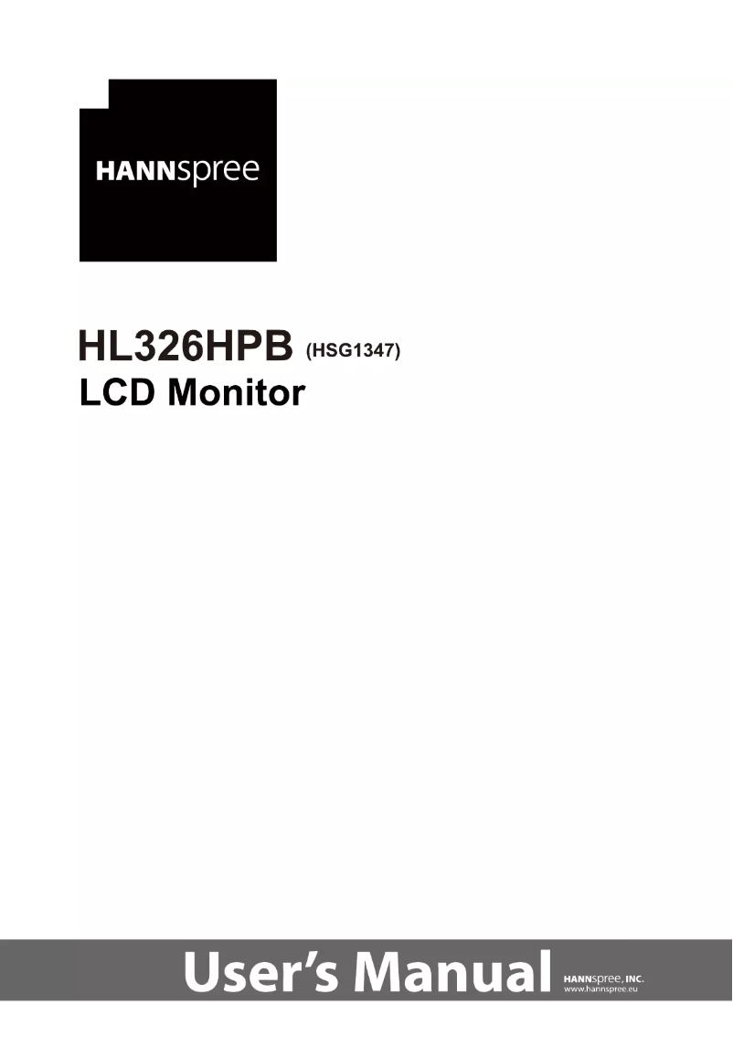 Image de la première page du manuel de l'appareil HL326HPB
