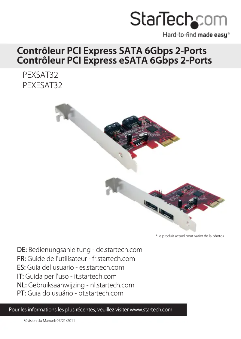 Image de la première page du manuel de l'appareil PEXESAT32