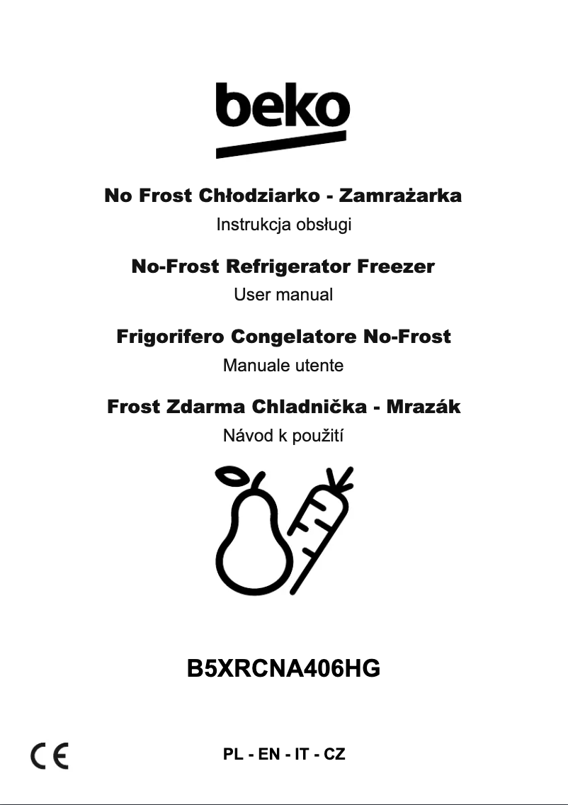 Page 1 de la notice Mode d'emploi Beko B5XRCNA406HG