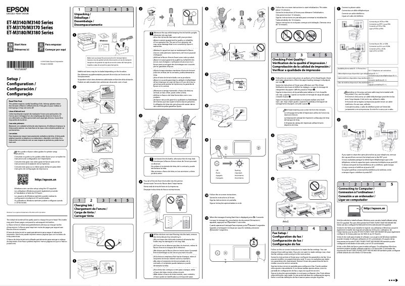 Image de la première page du manuel de l'appareil EcoTank ET-M3170