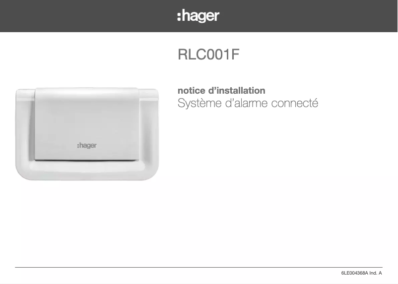 Page n°1 - Manuel utilisateur Hager RLA009T