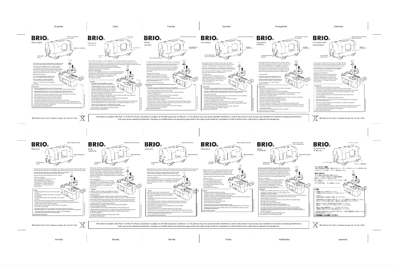 Page 1 de la notice Manuel utilisateur BRIO 33513