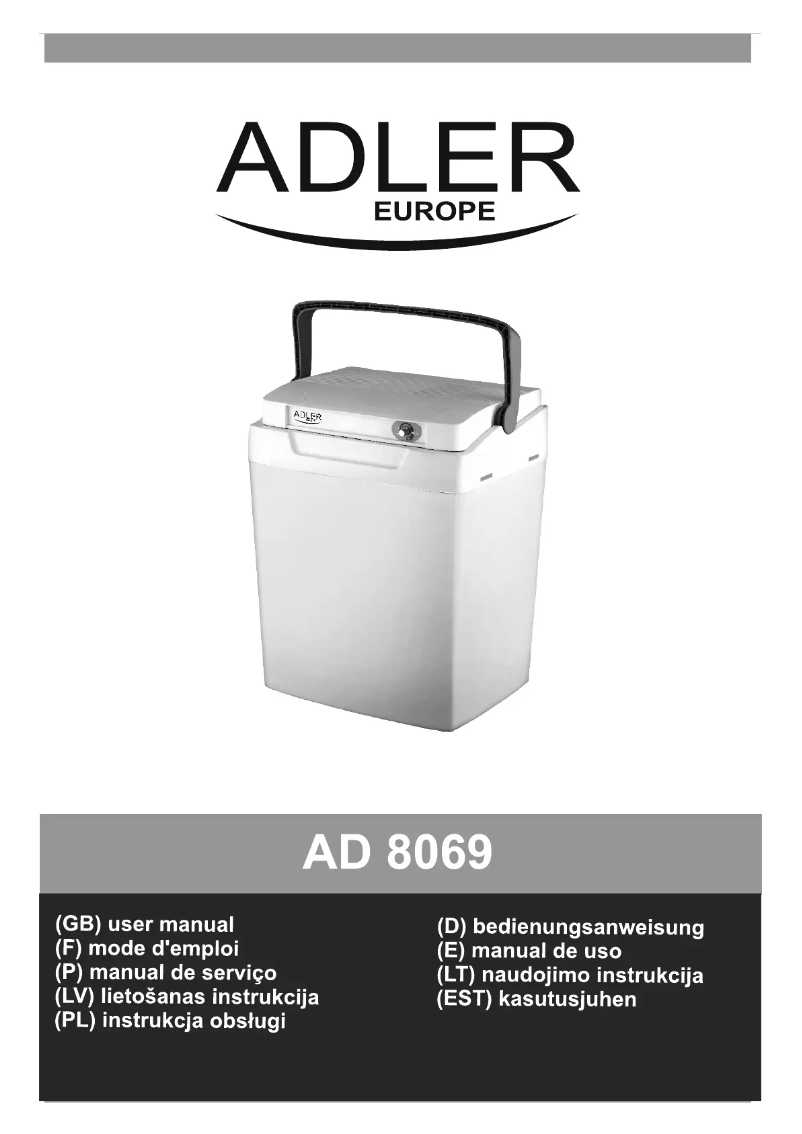 Image de la première page du manuel de l'appareil AD 8069