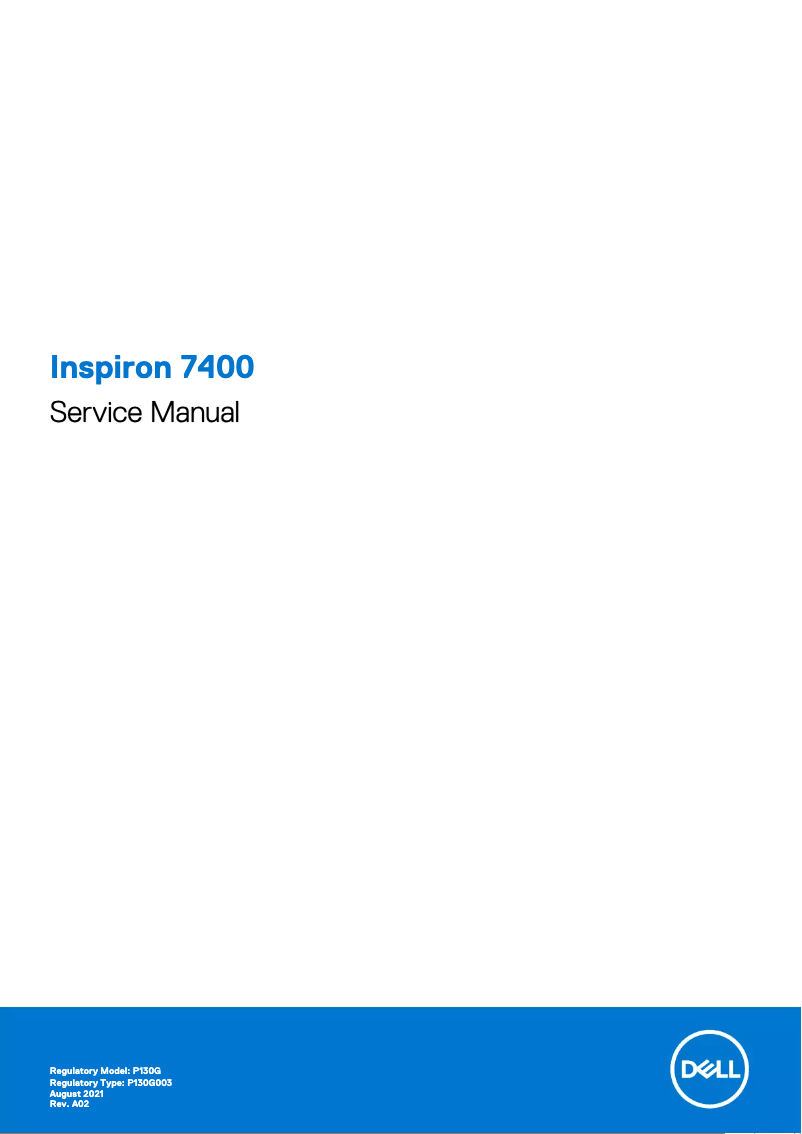 Image de la première page du manuel de l'appareil Inspiron 7400