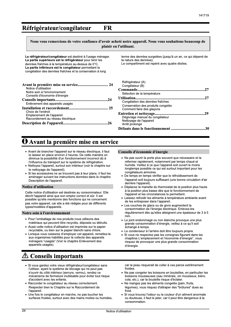 Image de la première page du manuel de l'appareil RK6286OBK