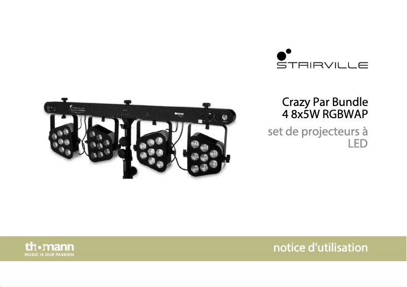 Página 1 del manual Manual de usuario Stairville Crazy Par Bundle 4 8x5W RGBWAP