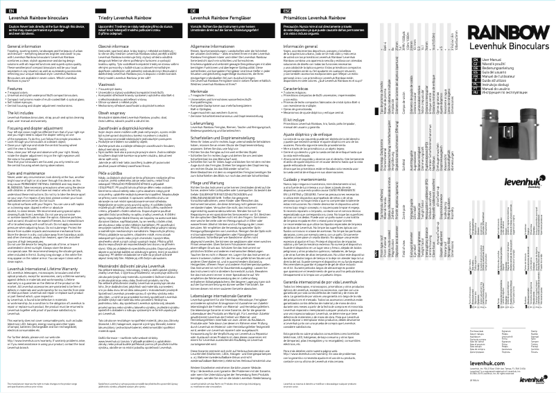 Page n°1 - Manuel utilisateur Levenhuk Rainbow
