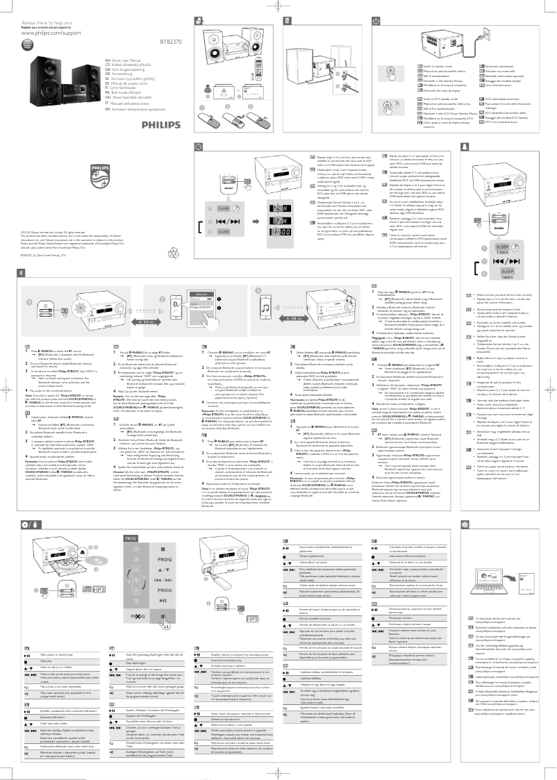 Page 1 de la notice Manuel utilisateur Philips BTB2370