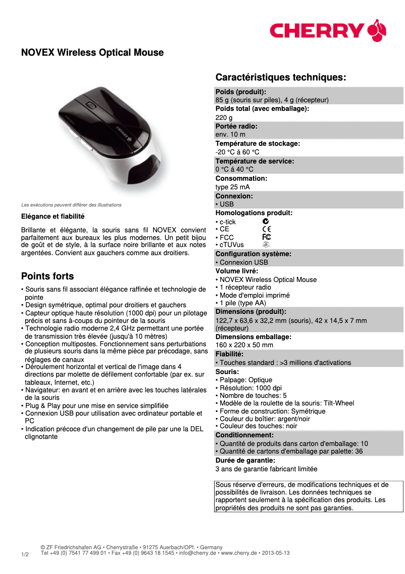 Image de la première page du manuel de l'appareil NOVEX